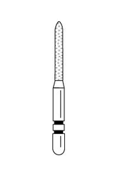 Two Striper Diamond Burs FG Cylinder Bevel End 5/pk (Premier)