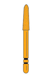 Two Striper FG Gold Plated Curettage (GCP) Diamond Burs FG 5/pk (Premier)