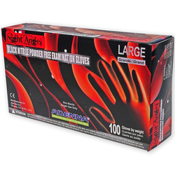 Gloves Night Angel Black Nitrile (Adenna)
