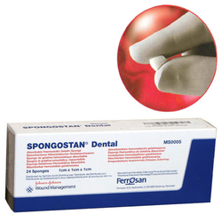 Spongostan Absorbable Hemostatic Gelatin Sponge, 1cm x 1cm x 1cm, Sterile 24/Bx