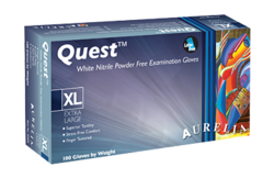 Aurelia Quest WHITE Nitrile Powder Free Exam Glove 100/box