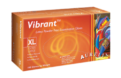 Aurelia Vibrant Latex Exam Gloves Powder Free 100/box