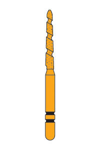 Two Striper TS2000 Gold Plated Curettage GCP Diamond Burs FG 5/pk (Premier)