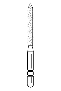 Two Striper Diamond Burs FG Cylinder Bevel End 5/pk (Premier)