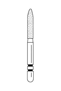 Two Striper Diamond Burs FG Cylinder Bevel End 5/pk (Premier)