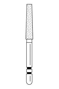 Two Striper Diamond Burs FG Flat End Taper 5/pk (Premier)