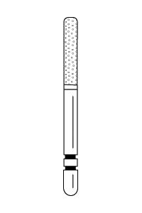 Two Striper Diamond Burs FG KS Cylinder Round End 5/Pkg (Premier)
