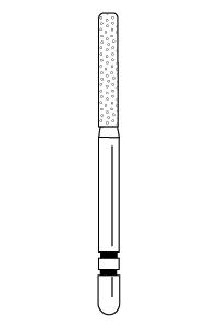 Two Striper Diamond Burs FG KS Cylinder Round End 5/Pkg (Premier)