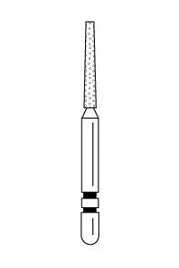 Two Striper Diamond Burs FG Flat End Taper 5/pk (Premier)