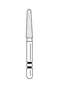 Two Striper Diamond Burs FG Round End Taper 5/pk (Premier)