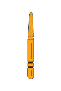 Two Striper FG Gold Plated Curettage (GCP) Diamond Burs FG 5/pk (Premier)