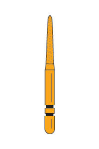 Two Striper FG Gold Plated Curettage (GCP) Diamond Burs FG 5/pk (Premier)