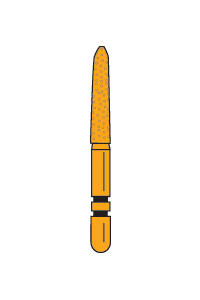 Two Striper FG Gold Plated Curettage (GCP) Diamond Burs FG 5/pk (Premier)