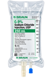 Sodium Chloride .9% Inj Pouch 250ml Each