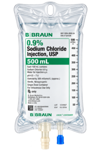 Sodium Chloride .9% Inj Pouch 500ml Each