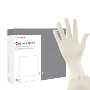 Curve Fitted Nitrile Exam Glove, 100/Box (Cranberry)