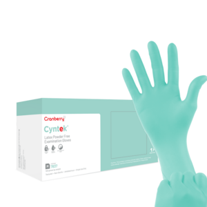 Cyntek Powder-Free Latex Exam Gloves, 100/Box (Cranberry)