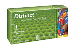 Aurelia Distinct Latex Exam Gloves Powder Free 100/box