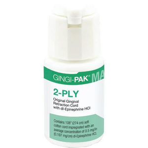 Gingi-Pak MAX Soft-Twist Medicated Retraction Cord Epinephrine HCl,(Gingi-pak)