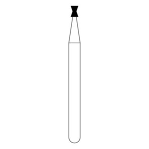 NTI Diamond Burs FG, Amalgam Remover, Hourglass Flat End, 5/Pkg (Kerr Rotary)