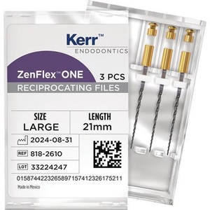 ZenFlexOne Reciprocating NiTi Files 21mm (Kerr Rotary)