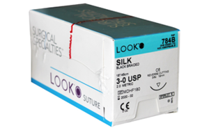Look Sutures Silk Pack of 12 (Size: Look Suture 4-0 Silk#780B 1/2 C-20)