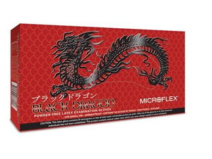 Exam Gloves Latex  Powder Free Black Dragon (Ansell)