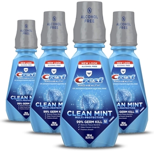 Crest ProHealth Mouthwash, Multi-Protection, Clean Mint, Alcohol-Free, 500 mL, 4/cs