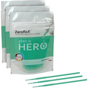  ZeroFloX Flock-free Micro Applicator Mint 100/Pkg (Medmix)