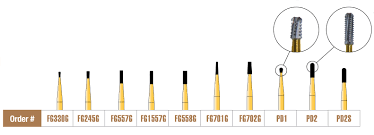 Crown Cutting FG Burs PD (Pacdent)