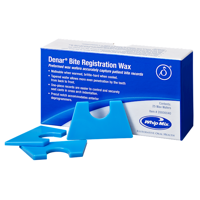 Denar Bite Registration Wax  Wafers 25/Pkg (WhipMix)