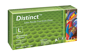 Aurelia Distinct Latex Exam Gloves Powder Free 100/box