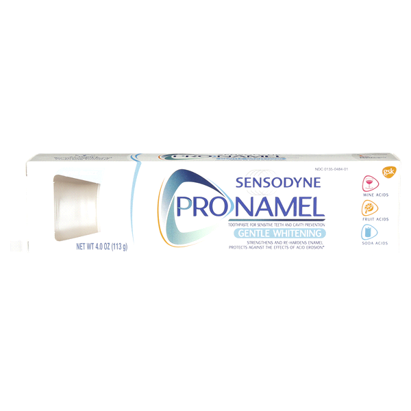 Sensodyne ProNamel Gentle Whitening Toothpaste, Fresh Mint, 0.8 oz Tube, 36/Pkg
