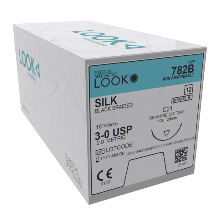 Look Sutures Silk 12/Pkg