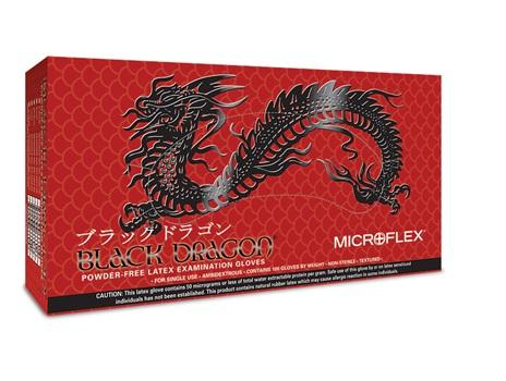 Exam Gloves Latex  Powder Free Black Dragon (Ansell)