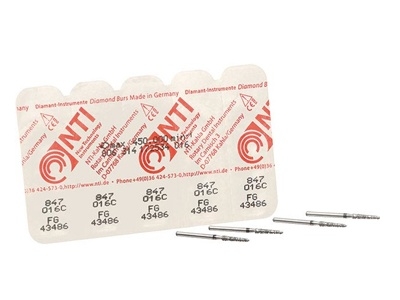 NTI Diamond Burs FG, Coarse, Cone Flat End, 5/Pkg (Kerr Rotary)