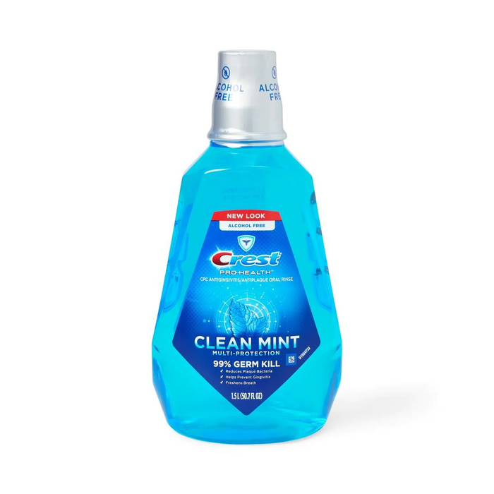 Crest ProHealth Rinse, Clean Mint, Alcohol-Free, 1.5 lt, 4/cs