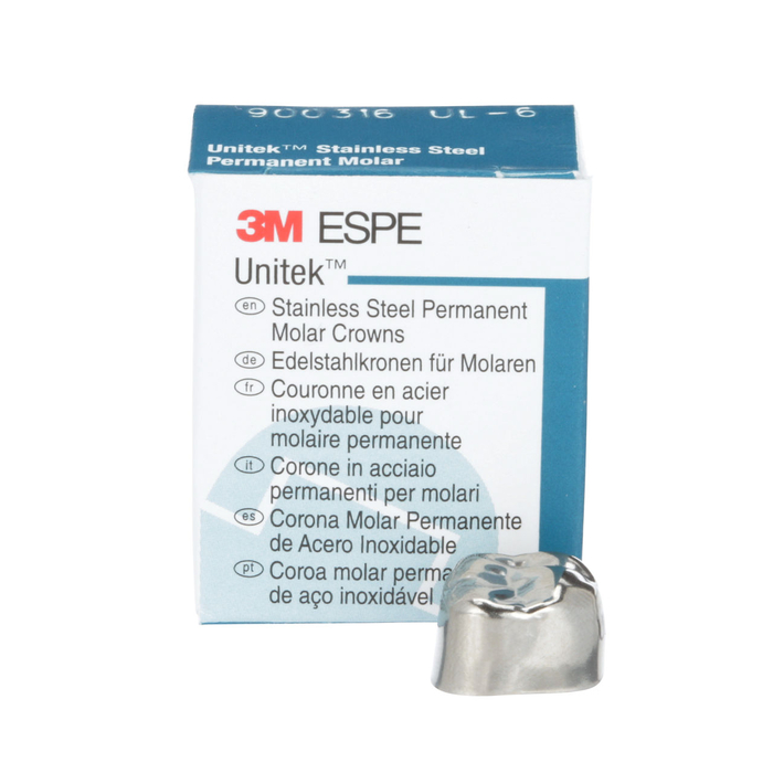 Stainless Steel Permanent Molar Crowns Refill Upper Right 5/Pkg (3M)