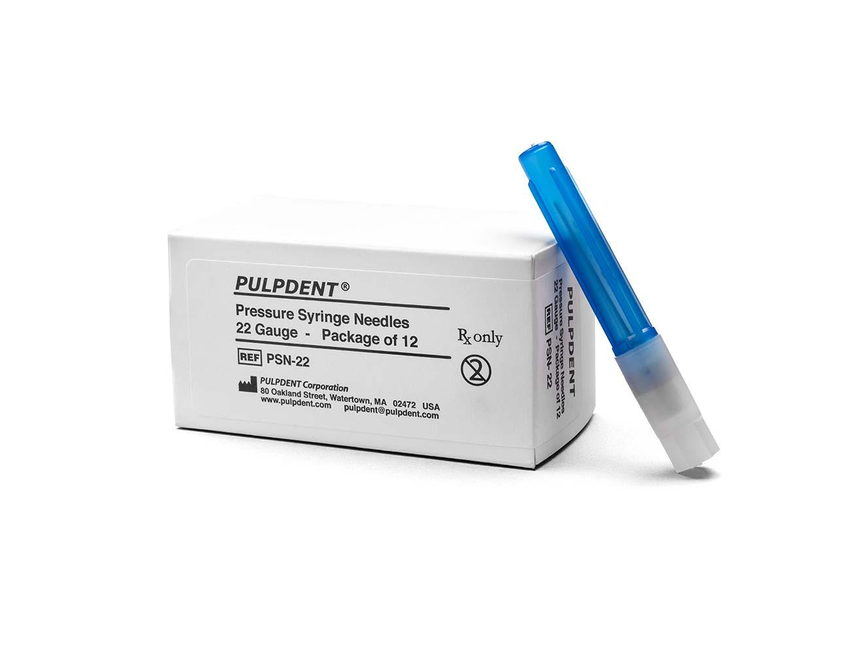 Pressure Syringe 22ga Needles (12) (Pulpdent)