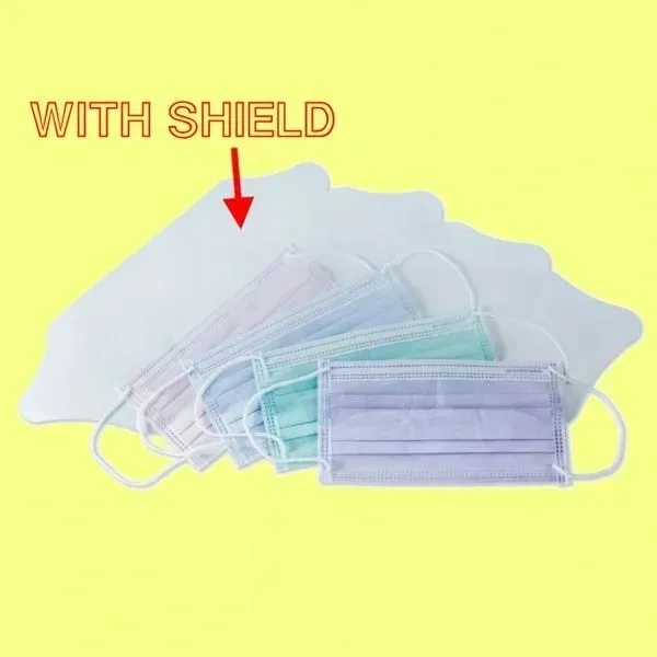 Face Masks Lvl 3  w/Shield Blue (25) (Premium Plus)