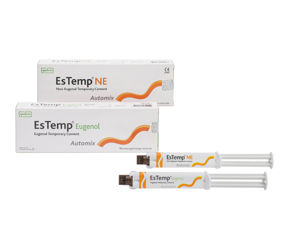 EsTemp NE Temporary Cement for Temporary Crown and Bridge, 2x10g Syringe (Spodent) EsTemp NE Temporary Cement for Temporary Crown and Bridge, 2x10g Syringe (Spodent)