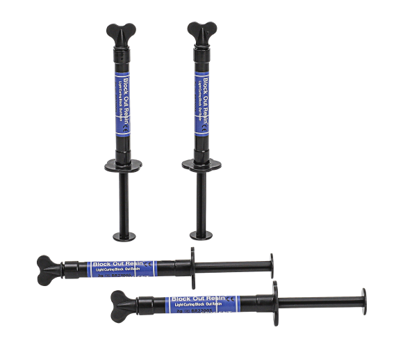 Block Out Resin Light Cure 4x2g Syringe (Spident)