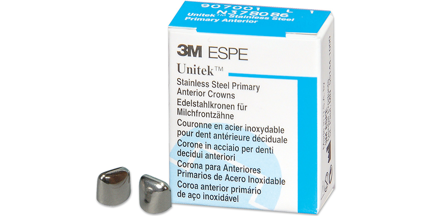Unitek Primary Stainless Steel Crowns Refill Upper Cuspid Anterior 5/Pkg (3M)